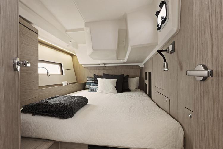 Manufacturer Provided Image: Interior of Beneteau Oceanis 46.1, 2025, featuring cozy bedroom.