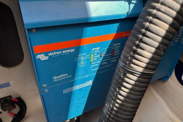 Victron Energy Quattro charger in 2016 Fountaine Pajot Ipanema 58 yacht.