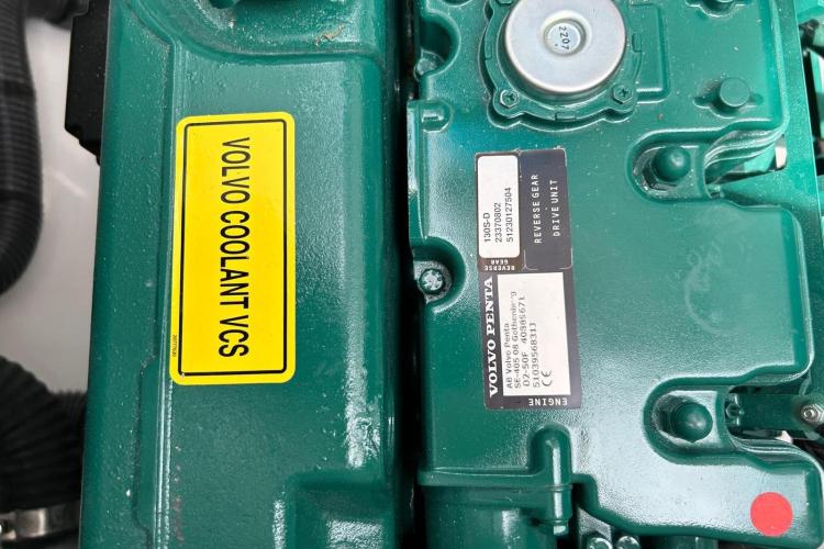 Volvo Penta engine detail on 2023 Fountaine Pajot Astrea 42 Catamaran.